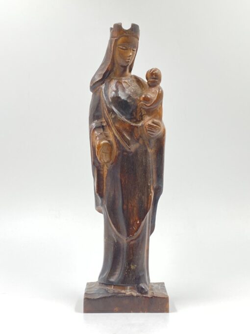 Medinė Švč. Mergelės Marijos su Kūdikėliu Jėzumi statula 7x10x33 cm