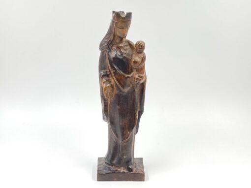 Medinė Švč. Mergelės Marijos su Kūdikėliu Jėzumi statula 7x10x33 cm