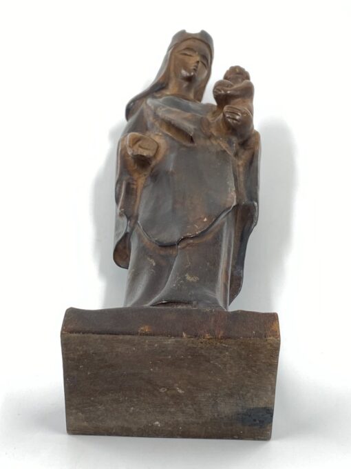 Medinė Švč. Mergelės Marijos su Kūdikėliu Jėzumi statula 7x10x33 cm