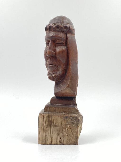 Medinis vyro biustas – statula 9x11x31 cm