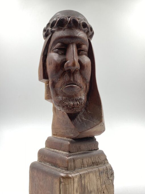 Medinis vyro biustas – statula 9x11x31 cm