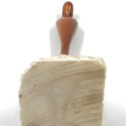 Medinė Švč. Mergelės Marijos statula ant akmeninio postamento 12x11x34 cm