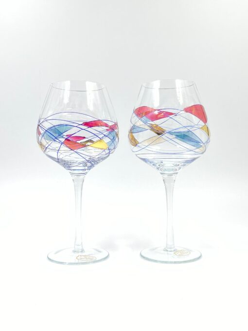 Krištolinių “Cristal de Paris” vyno taurių (800 ml) 2 vnt. komplektas 12x12x25 cm