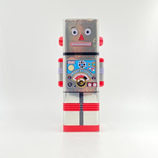 Vintažinė sausainių dėžutė “Robotas” 11x15x33 cm