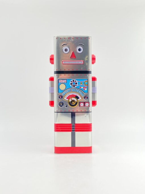 Vintažinė sausainių dėžutė “Robotas” 11x15x33 cm