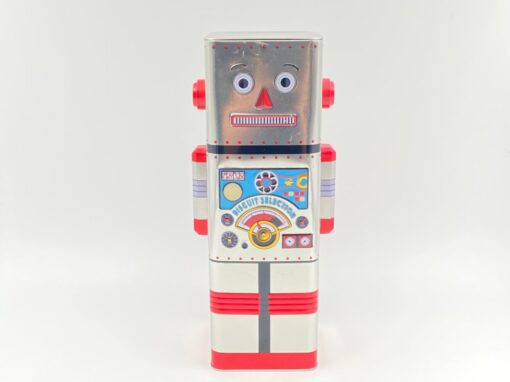 Vintažinė sausainių dėžutė “Robotas” 11x15x33 cm