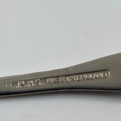 Sidabruoto metalo prieskoninė su šaukšteliu 6x8x8,5 cm