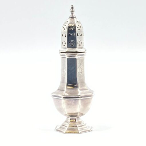 “Mappin & Webb” sidabruoto metalo prieskoninė 7x7x17 cm