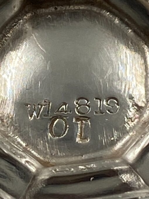 “Mappin & Webb” sidabruoto metalo prieskoninė 7x7x17 cm