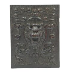 Ąžuolinė sieninė dekoracija su liūto veidu 3x26x34 cm