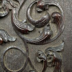 Ąžuolinė sieninė dekoracija su liūto veidu 3x26x34 cm