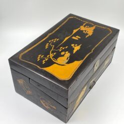 Japoniška medinė lakuota rašymo dėžutė 26x41x18,5 cm