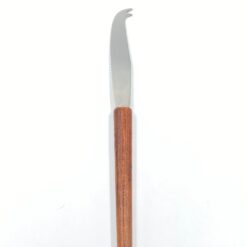 Sidabruoto metalo peilis sūriui su medine rankena 2,5x23x1,5 cm