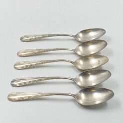 Sidabruoto metalo valgomieji šaukštai 5 vnt. komplektas 4×17,5×2 cm