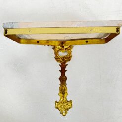 Miniatiūrinė žalvarinė konsolė – lentyna su akmeniu 19x40x33 cm