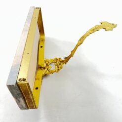 Miniatiūrinė žalvarinė konsolė – lentyna su akmeniu 19x40x33 cm