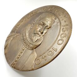 Žalvarinis bareljefas su Nicolaas Rockox atvaizdu 2x31x31 cm