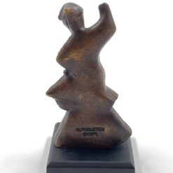 Bronzinė statula “Šokėjas” ant medinio postamento 6,5×6,5×12,5 cm