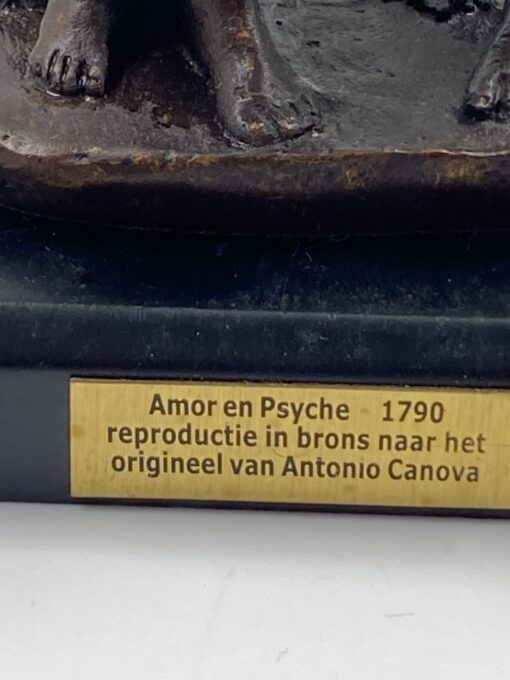 Bronzinė statula ant postamento “Amor en Psyche – 1790” 6,5×6,5×15 cm