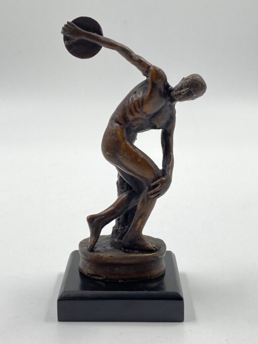 Bronzinė statula ant postamento “Disko metėjas” 6,5×6,5×15,5 cm