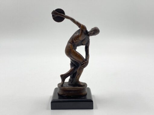 Bronzinė statula ant postamento “Disko metėjas” 6,5×6,5×15,5 cm
