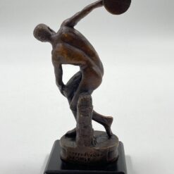 Bronzinė statula ant postamento “Disko metėjas” 6,5×6,5×15,5 cm