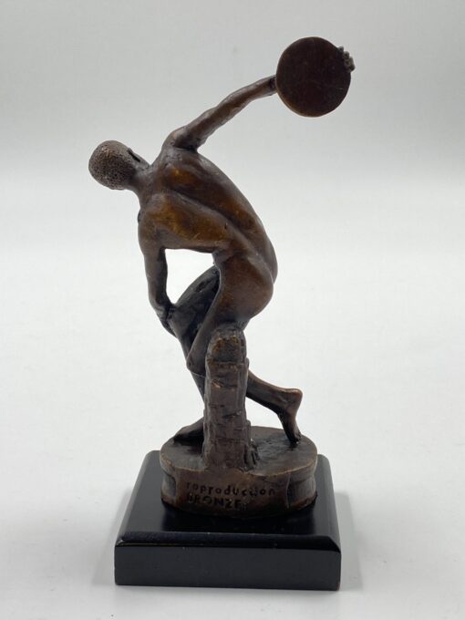 Bronzinė statula ant postamento “Disko metėjas” 6,5×6,5×15,5 cm