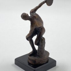 Bronzinė statula ant postamento “Disko metėjas” 6,5×6,5×15,5 cm