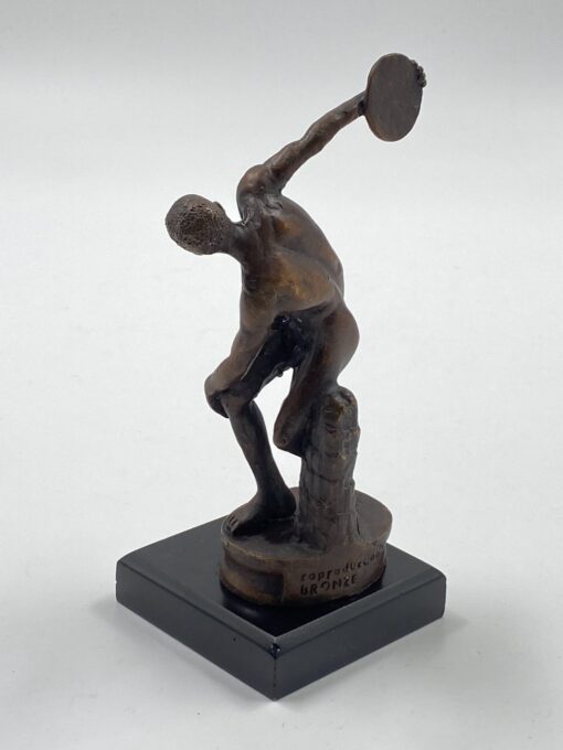 Bronzinė statula ant postamento “Disko metėjas” 6,5×6,5×15,5 cm
