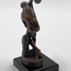 Bronzinė statula ant postamento “Disko metėjas” 6,5×6,5×15,5 cm
