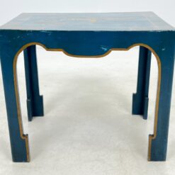 Rytietiškas mėlynos spalvos staliukas su piešiniais 50,5x70x61 cm