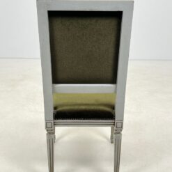 Liudviko XVI laikotarpio stiliaus medinės kėdės su veliūru 6 vnt. komplektas 48x47x98 cm, 44 cm