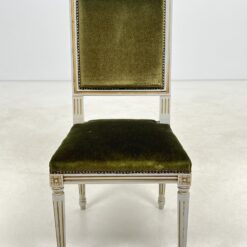 Liudviko XVI laikotarpio stiliaus medinės kėdės su veliūru 6 vnt. komplektas 48x47x98 cm, 44 cm