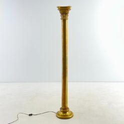 Žalvarinis pastatomas šviestuvas - antikinė kolona 30x30x173 cm