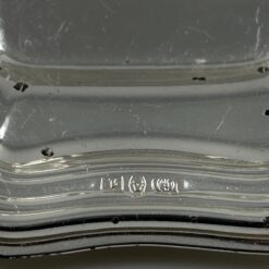 Stiklinis indelis su sidabruoto metalo padėkliuku 7,5×7,5×3 cm