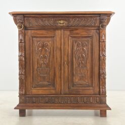 Senovinė drožinėta ąžuolinė komoda 49x100x103 cm