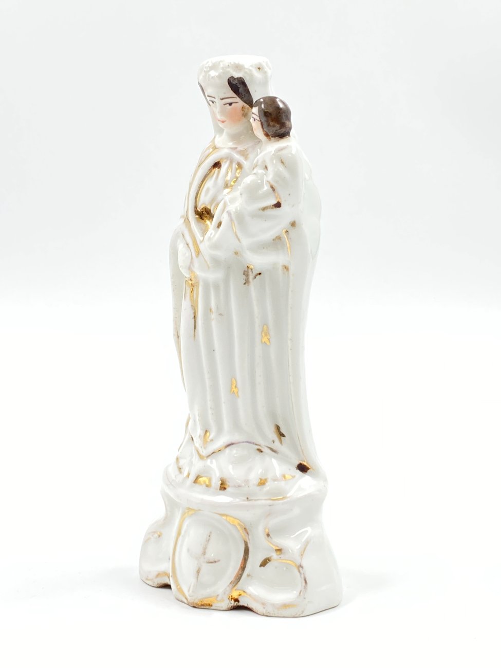 DK0100-religines-skulpturos-ir-paveikslai-4 Porcelianinė Švč. Mergelės Marijos su Kūdikėliu Jėzumi statula 7x9x20 cm