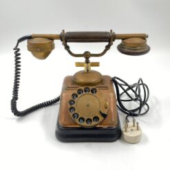 Vintažinis žalvarinis telefono aparatas 21x30x20 cm