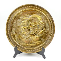 Žalvarinis bareljefas su Jan Breydel ir Pieter de Coninck atvaizdais 3x31x31 cm