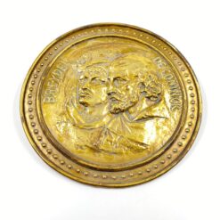 Žalvarinis bareljefas su Jan Breydel ir Pieter de Coninck atvaizdais 3x31x31 cm