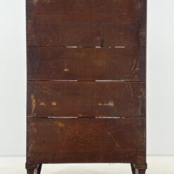 Bydermejerio stiliaus raudonmedžio vitrina, inkrustuota žalvariu 39x91x151 cm