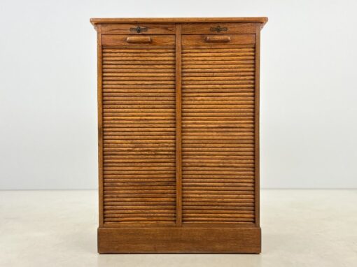 Art Deco stiliaus ąžuolinė archyvavimo komoda 40×90,5×122 cm