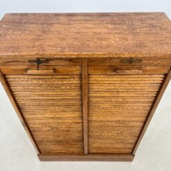 Art Deco stiliaus ąžuolinė archyvavimo komoda 40×90,5×122 cm