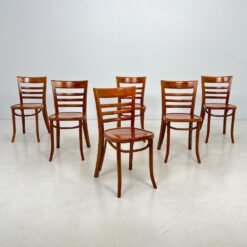 Thonet stiliaus medinės kėdės 6 vnt. komplektas 49x42x82 cm, 47 cm