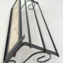 Vintažinė metalinė sieninė kabykla su keramikinėmis plytelėmis 24x70x26 cm