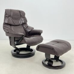 “Stressless” odinis ąžuolinio rėmo fotelis 75x62x102 cm, 46 cm su pakoju