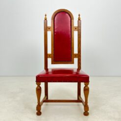 Ąžuolinė kėdė su eko oda 50x60x124 cm, 45 cm