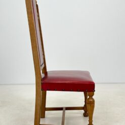 Ąžuolinė kėdė su eko oda 50x60x124 cm, 45 cm