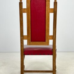 Ąžuolinė kėdė su eko oda 50x60x124 cm, 45 cm