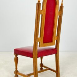 Ąžuolinė kėdė su eko oda 50x60x124 cm, 45 cm